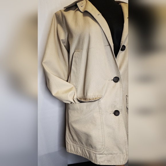 Mint 2BN cond (L) Women's L.L.Bean Lined button front jacket + cord trim accents - Picture 5 of 14